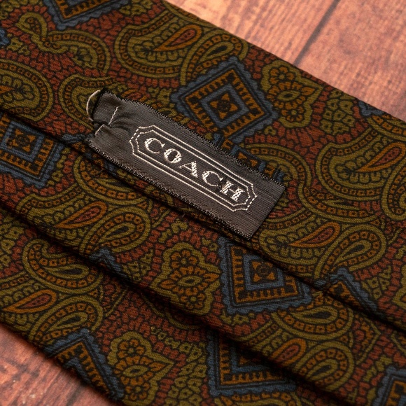 Coach Paisley Tie (olive/burgundy/blue) - Picture 3 of 3
